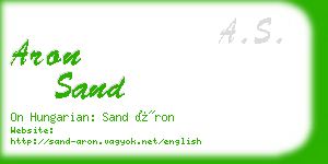 aron sand business card